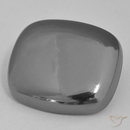 25.80 ct Gray Hematite Stone, Natural Hematite in Cushion Cabochon Shape for Sale