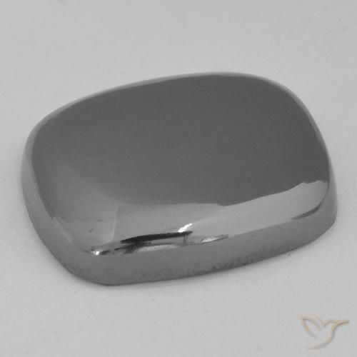 Hematite Gemstone in 18.9 x 16.5 mm Size for Sale, Hematite Stone in Silver Gray Color