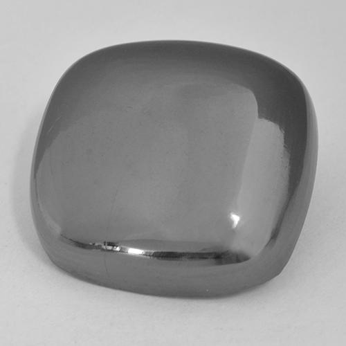 Medium Gray Hematite Gem - 31.7ct Cushion Cabochon (ID: 519982)