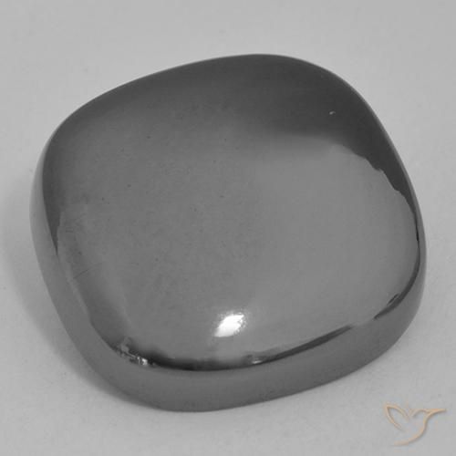 21.81 ct Gray Hematite Stone, Natural Hematite in Cushion Cabochon Shape for Sale