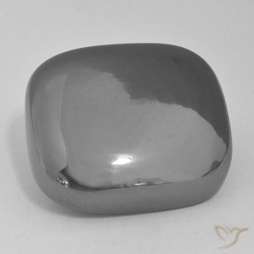48.66 ct Gray Hematite Stone, Natural Hematite in Cushion Cabochon Shape for Sale