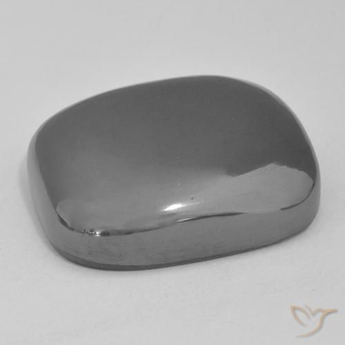 Hematite Gemstone in 21.3 x 18.6 mm Size for Sale, Hematite Stone in Medium Gray Color
