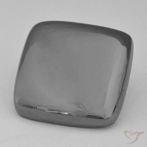 27.67ct Natural Silver Gray Hematite, Cushion, Opaque