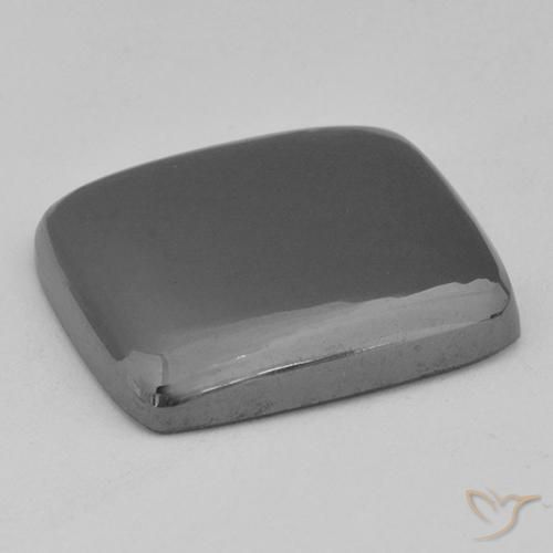 Hematite Gemstone in 18.6 x 17.8 mm Size for Sale, Hematite Stone in Silver Gray Color