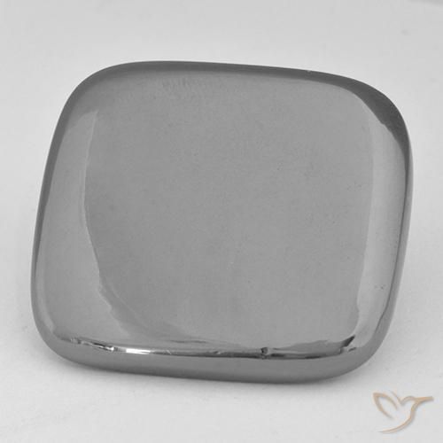42.61 ct Gray Hematite Stone, Natural Hematite in Cushion Cabochon Shape for Sale