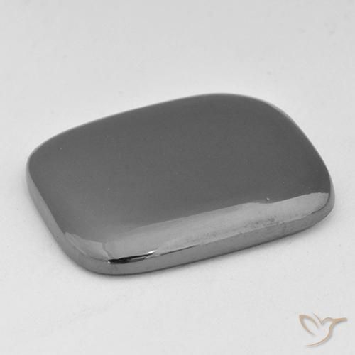 Hematite Gemstone in 24.6 x 21.6 mm Size for Sale, Hematite Stone in Medium Gray Color