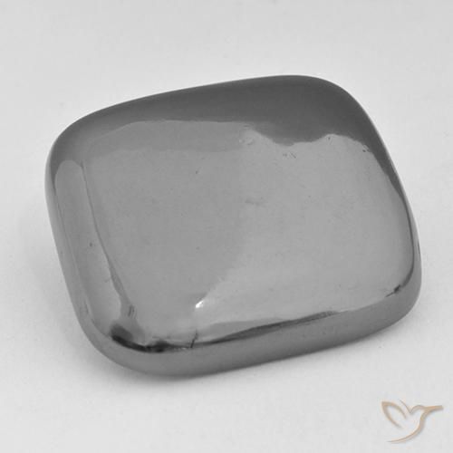 52.63 ct Gray Hematite Stone, Natural Hematite in Cushion Cabochon Shape for Sale