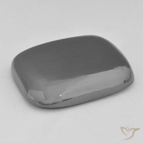 Hematite Gemstone in 24.5 x 21 mm Size for Sale, Hematite Stone in Silver Gray Color