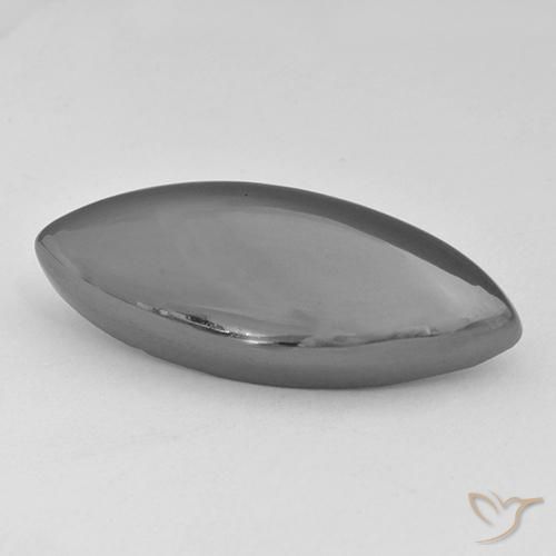 30.10 ct Gray Hematite Stone, Natural Hematite in Marquise Cabochon Shape for Sale