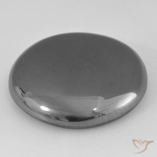 Hematite Gemstone in 22.5 mm Size for Sale, Hematite Stone in Silver Gray Color