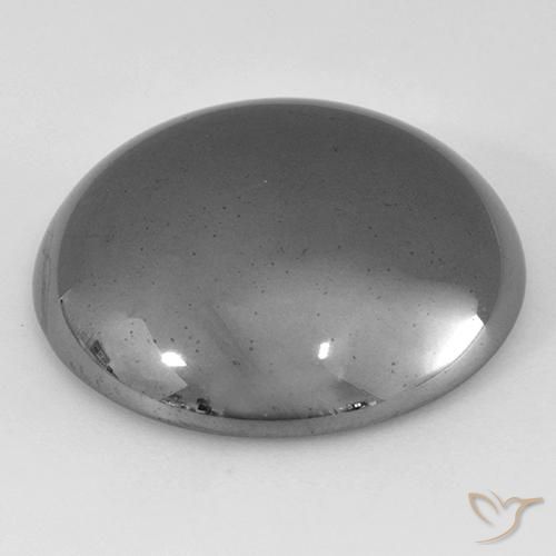 Hematite Gemstone in 21.7 mm Size for Sale, Hematite Stone in Medium Gray Color