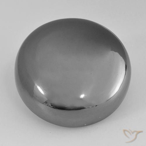 36.71ct Natural Medium Gray Hematite, Round, Opaque