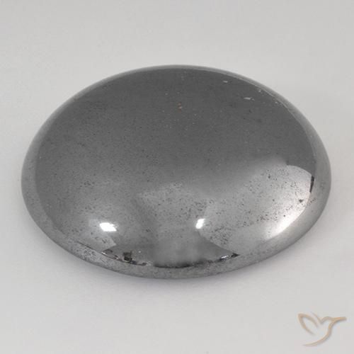 Hematite Gemstone in 21.7 mm Size for Sale, Hematite Stone in Silver Gray Color