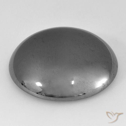 Hematite Gemstone in 21.6 mm Size for Sale, Hematite Stone in Medium Gray Color