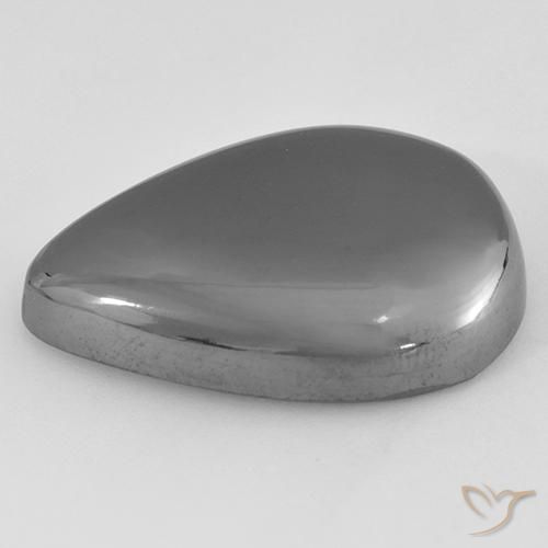 Hematite Gemstone in 25 x 18 mm (calibrated) Size for Sale, Hematite Stone in Medium Gray Color