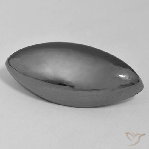 45.38 ct Gray Hematite Stone, Natural Hematite in Marquise Cabochon Shape for Sale