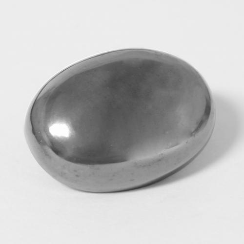 27.53 ct Gray Hematite Stone, Natural Hematite in Oval Cabochon Shape for Sale