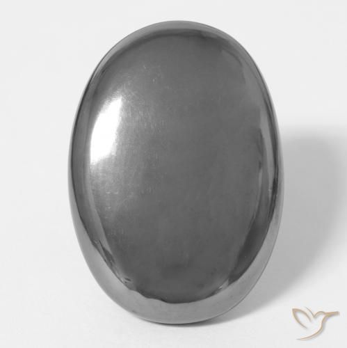 30.46ct Natural Medium Gray Hematite, Oval, Opaque