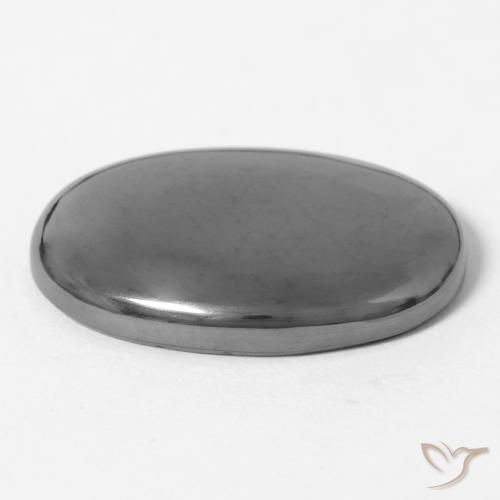 Hematite Gemstone in 25 x 18 mm (calibrated) Size for Sale, Hematite Stone in Medium Gray Color