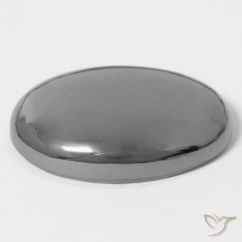 Hematite Gemstone in 25 x 18 mm (calibrated) Size for Sale, Hematite Stone in Silver Gray Color
