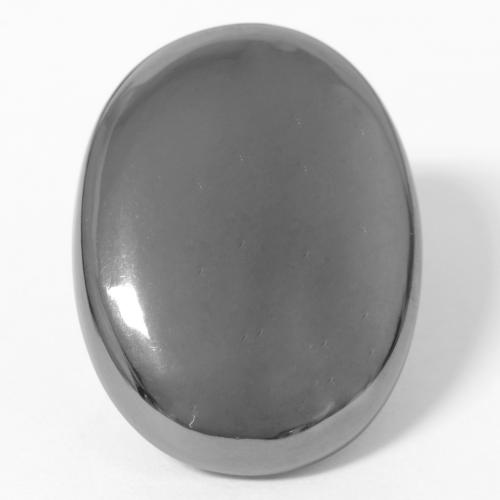 Medium Gray Гематит Камень - 34.5ct Овал Кабошон (ID: 546355)