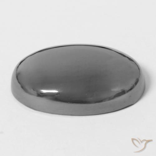 Hematite Gemstone in 21.2 x 15.4 mm Size for Sale, Hematite Stone in Silver Gray Color