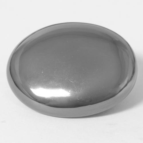 30.00 ct Gray Hematite Stone, Natural Hematite in Oval Cabochon Shape for Sale