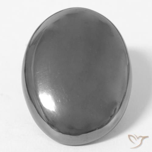 35.42ct Natural Medium Gray Hematite, Oval, Opaque
