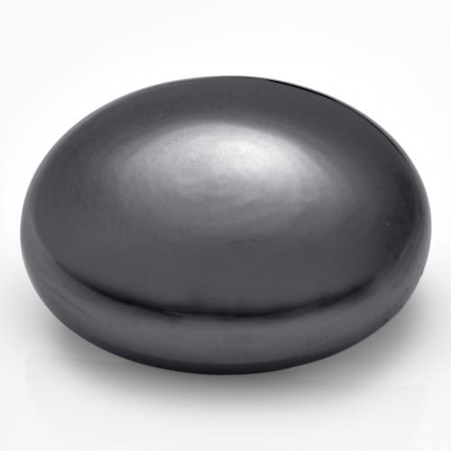 38.89 ct Gray Hematite Gemstone, Hematite Gem in Oval Cabochon Shape for Sale.