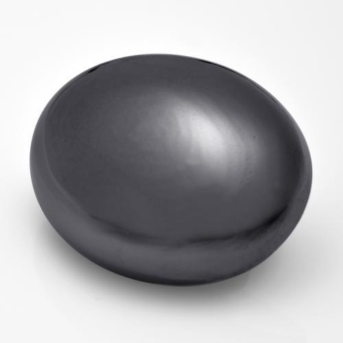 38.89 ct Gray Hematite Stone, Natural Hematite in Oval Cabochon Shape for Sale
