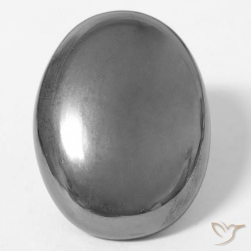 41.66ct Natural Silver Gray Hematite, Oval, Opaque