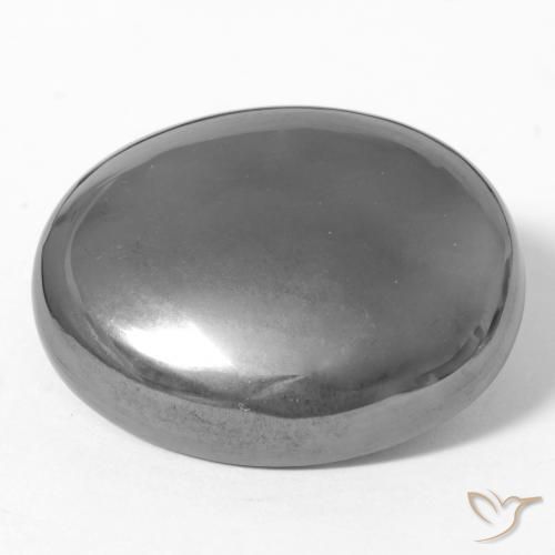 41.66 ct Gray Hematite Stone, Natural Hematite in Oval Cabochon Shape for Sale