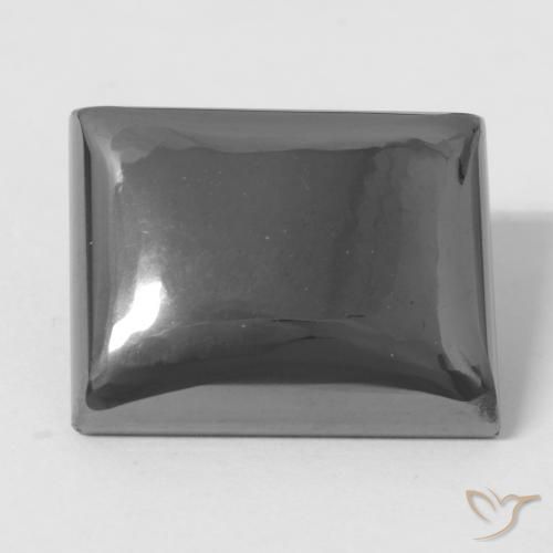 30.31ct Natural Silver Gray Hematite, Baguette, Opaque