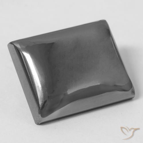 30.31 ct Gray Hematite Stone, Natural Hematite in Baguette Cabochon Shape for Sale