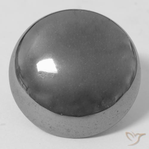 38.34ct Natural Silver Gray Hematite, Round, Opaque