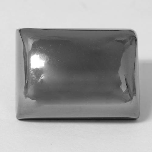 Silver Gray Hematite Gem - 34.7ct Baguette Cabochon (ID: 546983)