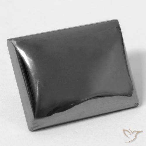 21.73 ct Gray Hematite Stone, Natural Hematite in Baguette Cabochon Shape for Sale