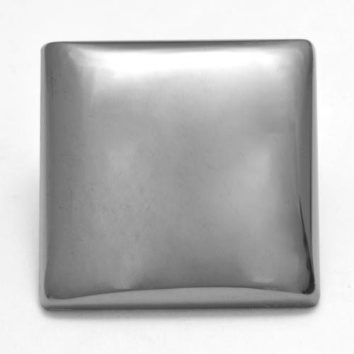 Silver Gray Hematite Gem - 26.5ct Square Cabochon (ID: 554028)