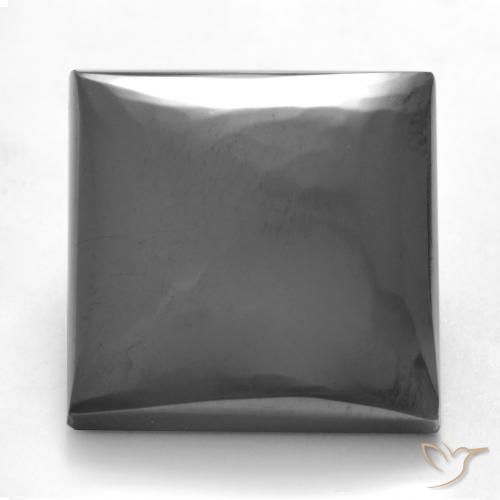 32.75ct Natural Medium Gray Hematite, Square, Opaque