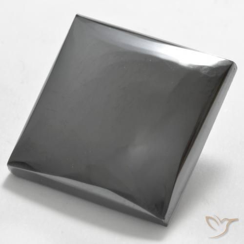 32.75 ct Gray Hematite Stone, Natural Hematite in Square Cabochon Shape for Sale