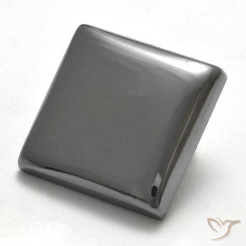17.58 ct Gray Hematite Stone, Natural Hematite in Square Cabochon Shape for Sale