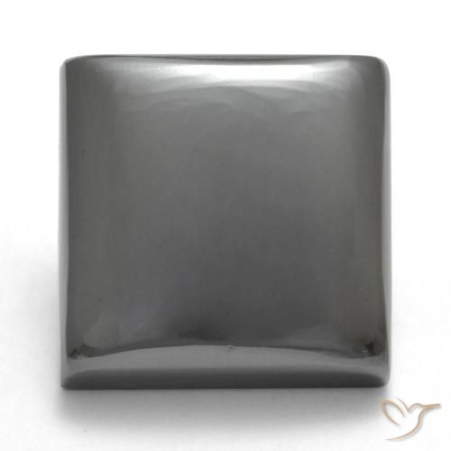24.36ct Natural Medium Gray Hematite, Square, Opaque