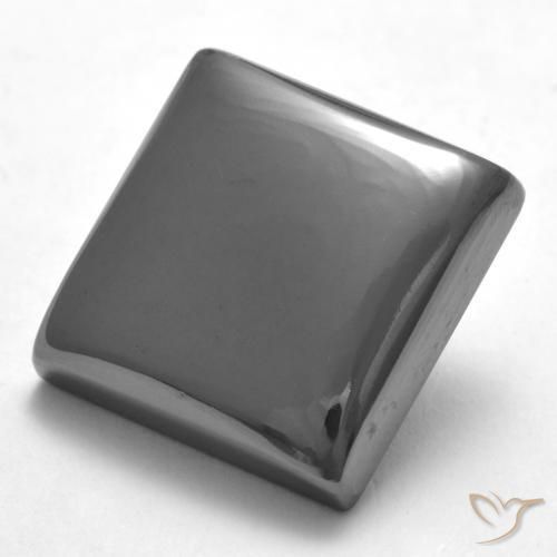 24.36 ct Gray Hematite Stone, Natural Hematite in Square Cabochon Shape for Sale
