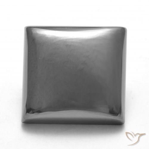 23.78 ct Gray Hematite Stone, Natural Hematite in Square Cabochon Shape for Sale