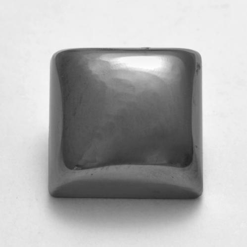 Silver Gray Hematite Gem - 11.6ct Square Cabochon (ID: 554035)