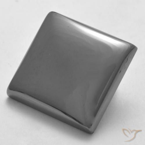 19.91ct Natural Silver Gray Hematite, Square, Opaque