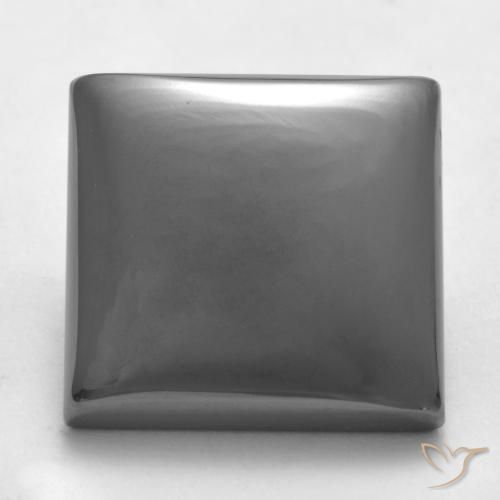 19.91 ct Gray Hematite Stone, Natural Hematite in Square Cabochon Shape for Sale