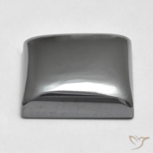 Hematite Gemstone in 15 x 15 mm (calibrated) Size for Sale, Hematite Stone in Medium Gray Color