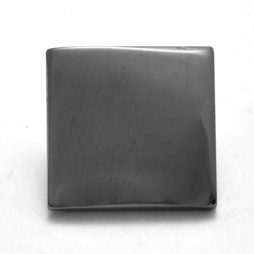 Gris medio Hematita Gema - 6.1ct Cabujónes Cuadrado (ID: 554038)
