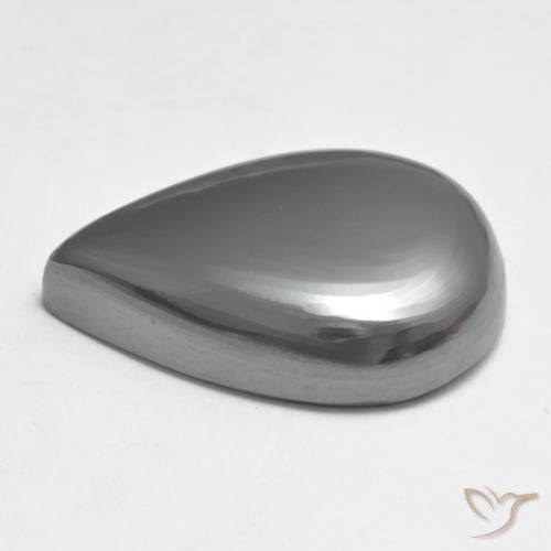 Hematite Gemstone in 23.5 x 16.4 mm Size for Sale, Hematite Stone in Medium Gray Color